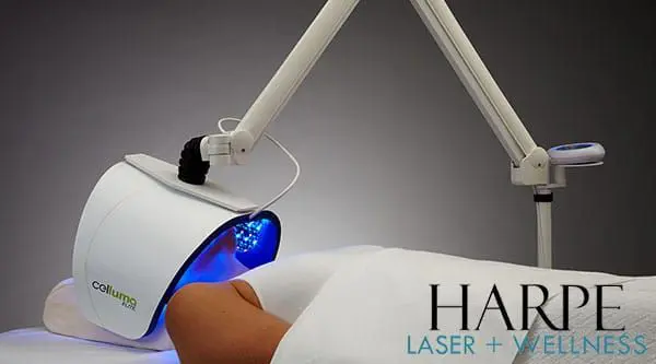 A person is getting their face and hands ready for laser hair removal.